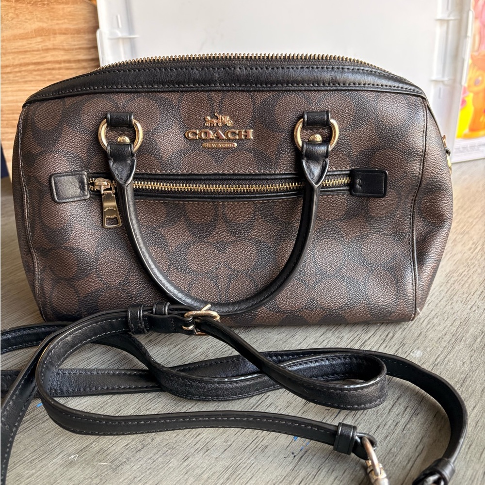 Coach Signature Brown Crossbody Bag